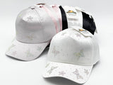 "SMALL BUTTERFLY" BLING STONE BASEBALL CAP WHOLESALE BY DOZEN(12PCS)