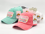 "99 PROBLEMS BUT BEACH AIN'T ONE"DISTRESSED BASEBALL CAP WHOLESALE BY DOZEN(12PCS)