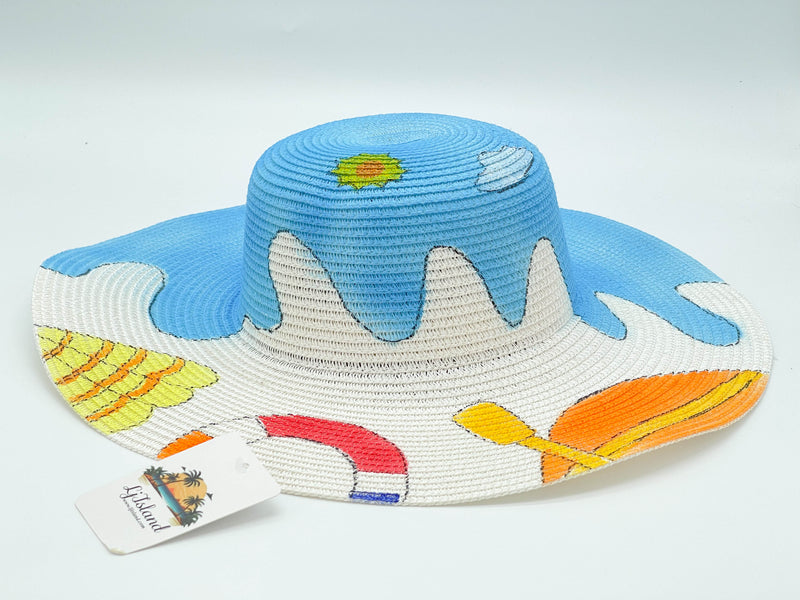 "BEACH" HAND PAINTING BEACH SUN HAT WHOLESALE