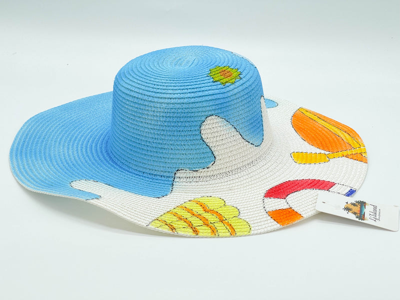 "BEACH" HAND PAINTING BEACH SUN HAT WHOLESALE