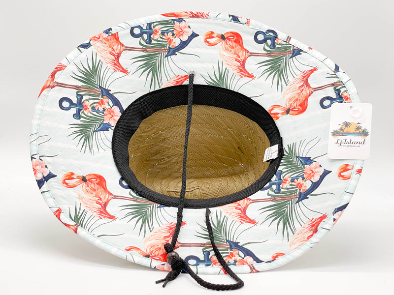 "USA FLAMINGO" BEACH STRAW HAT WHOLESALE