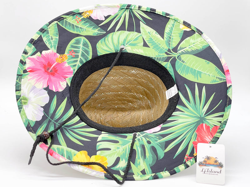 "TROPICAL FLOWER" BEACH STRAW HAT WHOLESALE