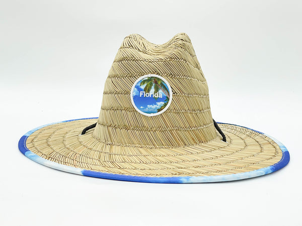 "FLORIDA PALM TREE" BEACH STRAW HAT WHOLESALE