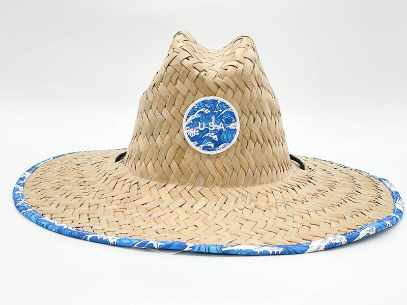 "USA OCEAN WAVE" BEACH STRAW HAT WHOLESALE