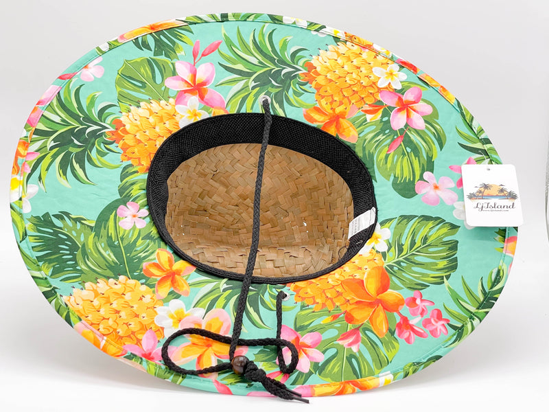 "FLORIDA PINEAPPLE" BEACH STRAW HAT WHOLESALE