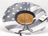 "BLACK AND WHITE FLAG" BEACH STRAW HAT WHOLESALE