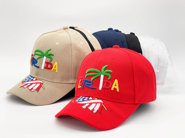 "FLORIDA TREE" BASEBALL CAP WHOLESALE BY DOZEN(12PCS)