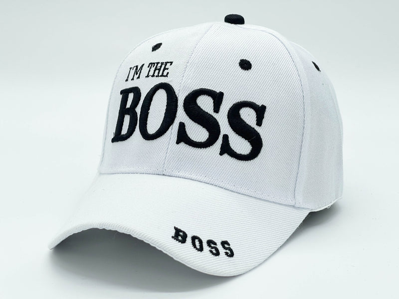 "I M THE BOSS" BASEBALL CAP WHOLESALE BY DOZEN(12PCS)