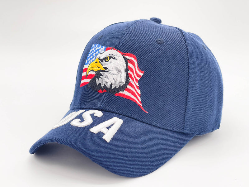 "USA EAGLE" BASEBALL CAP WHOLESALE BY DOZEN(12PCS)