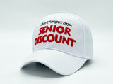 "SENIOR DISCOUNT" BASEBALL CAP WHOLESALE BY DOZEN(12PCS)