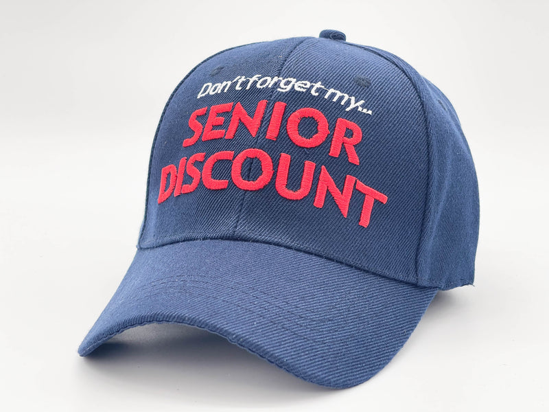 "SENIOR DISCOUNT" BASEBALL CAP WHOLESALE BY DOZEN(12PCS)