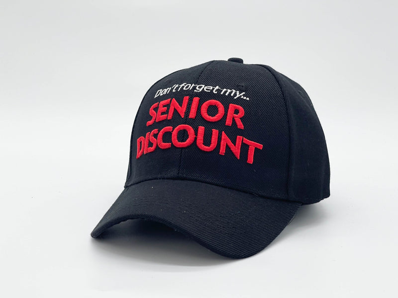 "SENIOR DISCOUNT" BASEBALL CAP WHOLESALE BY DOZEN(12PCS)