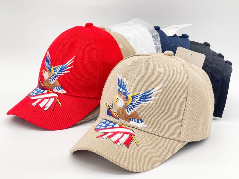 "EAGLE" BASEBALL CAP WHOLESALE BY DOZEN(12PCS)