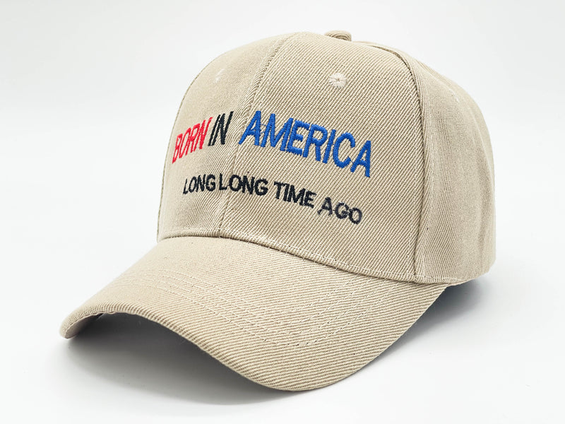 "BORN IN AMERICA" BASEBALL CAP WHOLESALE BY DOZEN(12PCS)