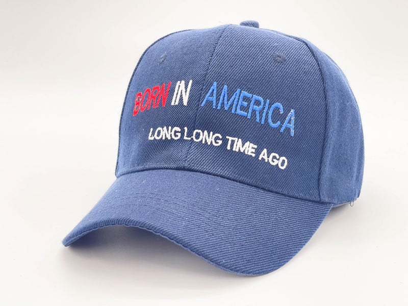 "BORN IN AMERICA" BASEBALL CAP WHOLESALE BY DOZEN(12PCS)