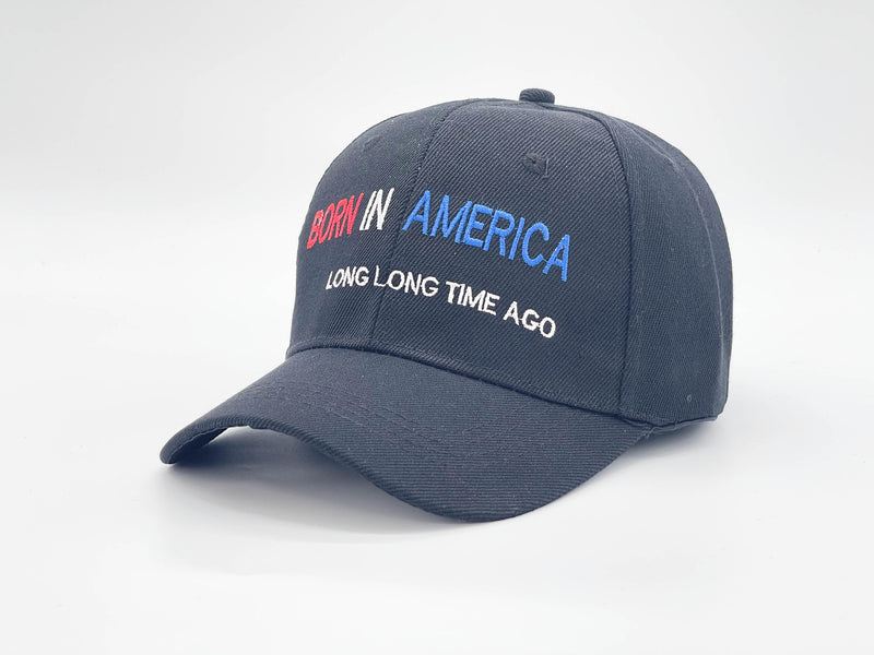 "BORN IN AMERICA" BASEBALL CAP WHOLESALE BY DOZEN(12PCS)