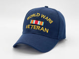 "WORLD WAR II VETERAN" BASEBALL CAP WHOLESALE BY DOZEN(12PCS)