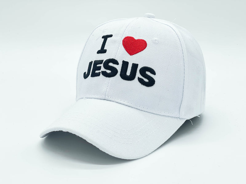 "I LOVE JESUS" BASEBALL CAP WHOLESALE BY DOZEN(12PCS)