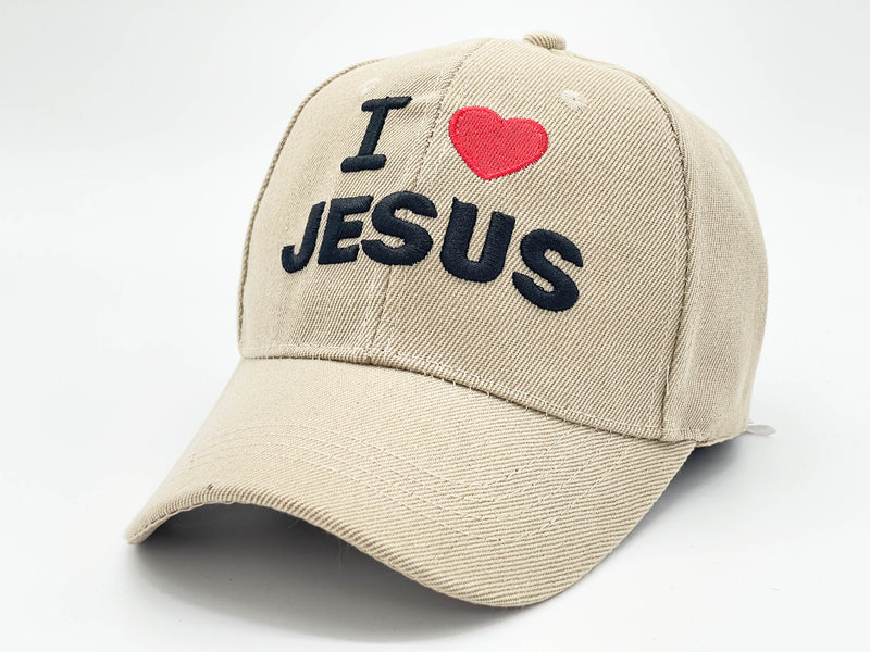 "I LOVE JESUS" BASEBALL CAP WHOLESALE BY DOZEN(12PCS)