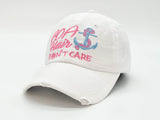 "BOAT HAIR DONT CARE" DISTRESSED BASEBALL CAP WHOLESALE BY DOZEN(12PCS)