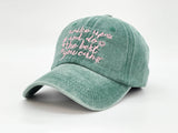 "BEST YOU CAN"DISTRESSED BASEBALL CAP WHOLESALE BY DOZEN(12PCS)