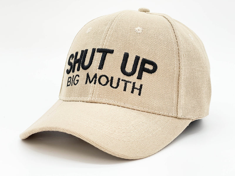 "SHUT UP BIG MOUTH"BASEBALL CAP WHOLESALE BY DOZEN(12PCS)