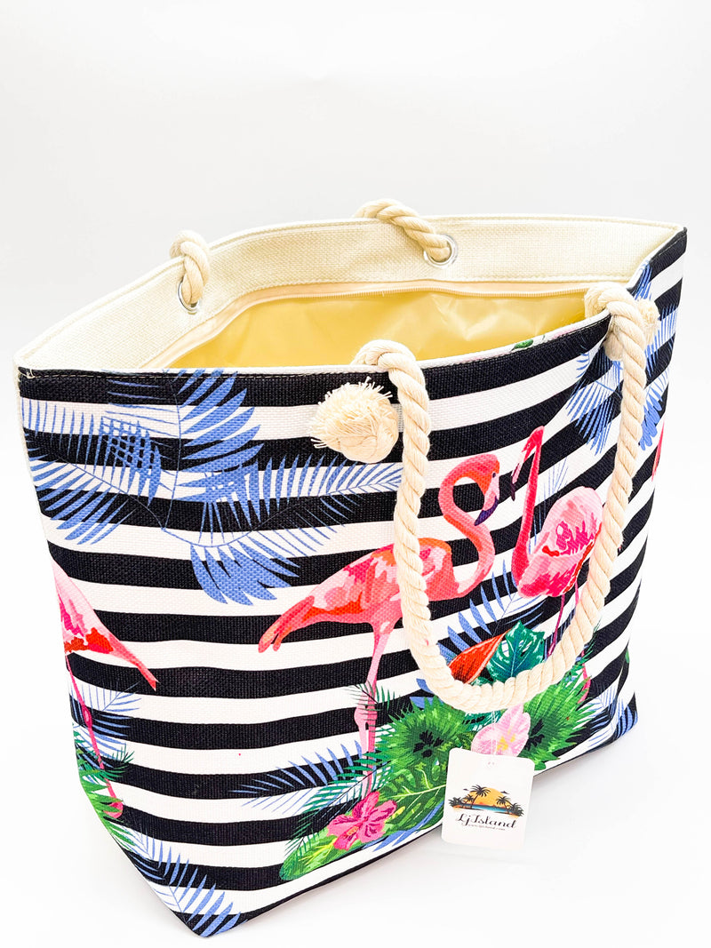 "ISLAND TROPICAL" BEACH BAGS WHOLESALE BY DOZEN(12PCS)