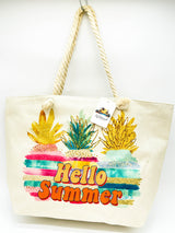 "ISLAND TROPICAL" BEACH BAGS WHOLESALE BY DOZEN(12PCS)