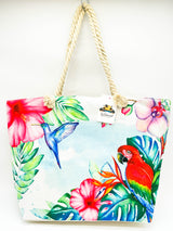 "ISLAND TROPICAL" BEACH BAGS WHOLESALE BY DOZEN(12PCS)