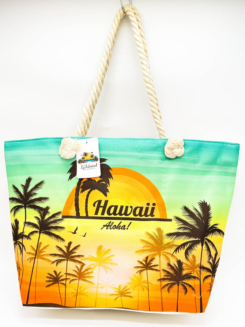 "ISLAND TROPICAL" BEACH BAGS WHOLESALE BY DOZEN(12PCS)