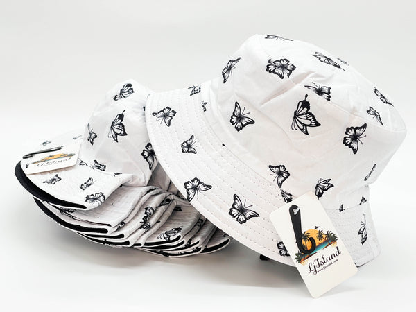 "LITTLE BUTTERFLY" WHOLESALE BUCKET HAT BY DOZEN(12PCS)