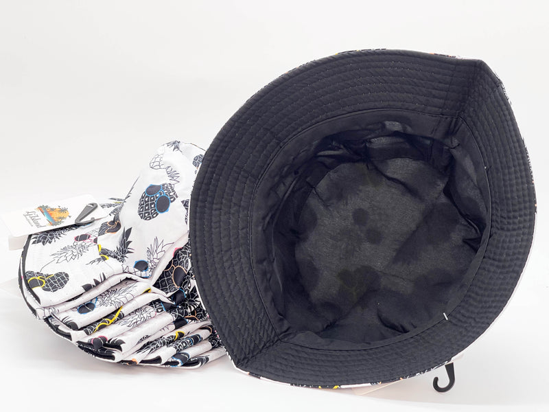 "SUNGLASS PINEAPPLE" WHOLESALE BUCKET HAT BY DOZEN(12PCS)