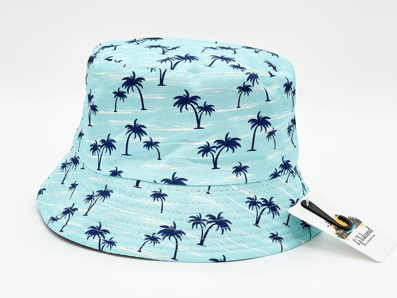 "LITTLE BLUE PALM" WHOLESALE BUCKET HAT BY DOZEN(12PCS)