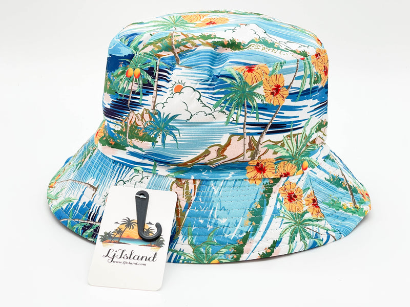 "OCEAN ISLAND" WHOLESALE BUCKET HAT BY DOZEN(12PCS)