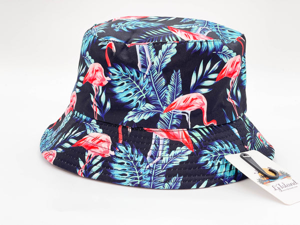 "FLAMINGO BLACK" WHOLESALE BUCKET HAT BY DOZEN(12PCS)