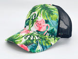 "FLAMINGO" VENTED TROPICAL BASEBALL CAP WHOLESALE BY DOZEN(12PCS)