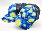 "Starry Night" VENTED TROPICAL BASEBALL CAP WHOLESALE BY DOZEN(12PCS)