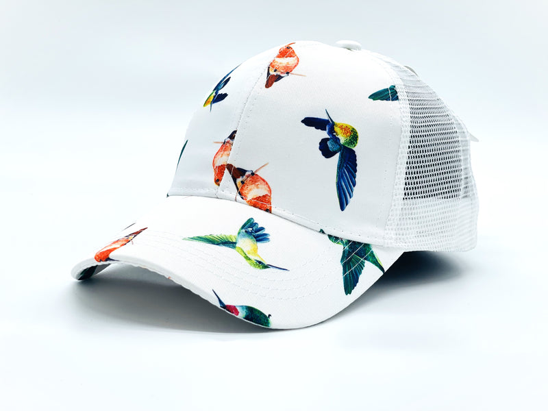 "HUMMINGBIRD" VENTED TROPICAL BASEBALL CAP WHOLESALE BY DOZEN(12PCS)