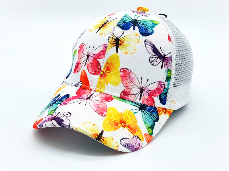 "BUTTERFLY" VENTED TROPICAL BASEBALL CAP WHOLESALE BY DOZEN(12PCS)