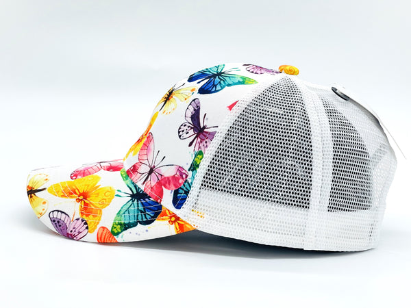 "BUTTERFLY" VENTED TROPICAL BASEBALL CAP WHOLESALE BY DOZEN(12PCS)