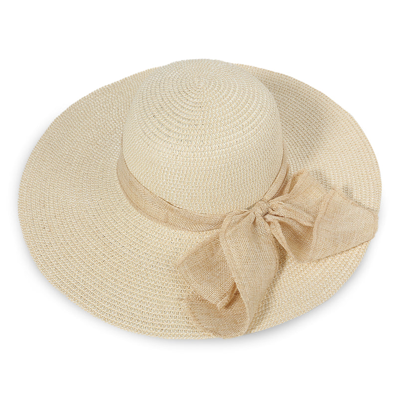 "Bow Ribbon" wide brim woman sun hat wholesale