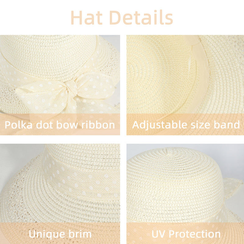 "Polka dot" women's sun hat wholesale