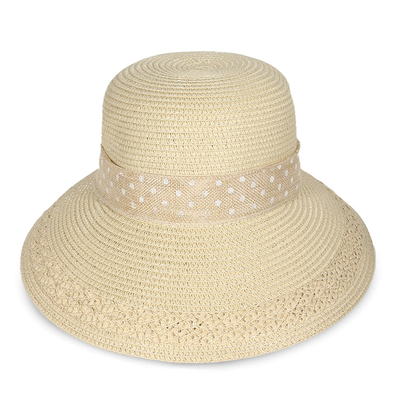 "Polka dot" women's sun hat wholesale