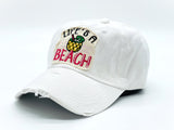 "Life's A Beach" DISTRESSED VINTAGE BASEBALL CAP WHOLESALE BY DOZEN(12PCS)