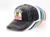 "Life's A Beach" DISTRESSED VINTAGE BASEBALL CAP WHOLESALE BY DOZEN(12PCS)