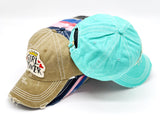 "Girl Power" DISTRESSED BASEBALL CAP WHOLESALE BY DOZEN(12PCS)