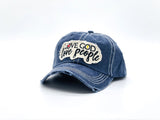 "Love God Love People" DISTRESSED BASEBALL CAP WHOLESALE BY DOZEN(12PCS)