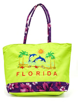 "Florida Dolphin" BEACH BAGS WHOLESALE BY DOZEN(12PCS)