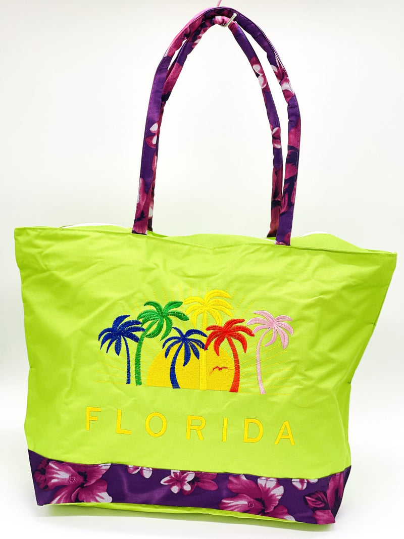 "Palm Trees" BEACH BAGS WHOLESALE BY DOZEN(12PCS)