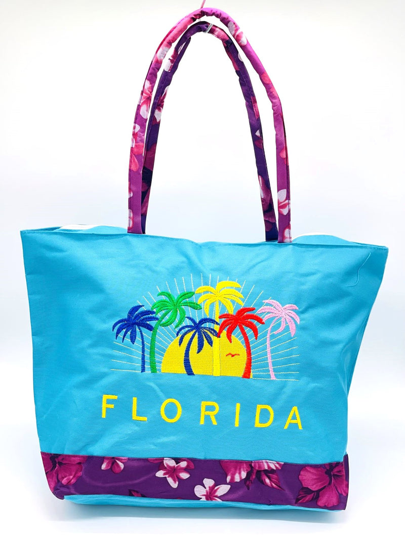 "Palm Trees" BEACH BAGS WHOLESALE BY DOZEN(12PCS)